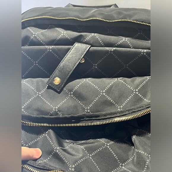 NWOT Steve Madden Backpack black and gold main image 13